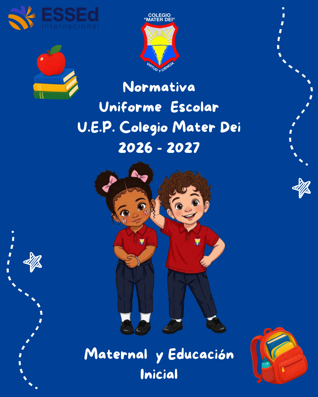 UNIFORME ESCOLAR reglamentario de Maternal y Educación Inicial