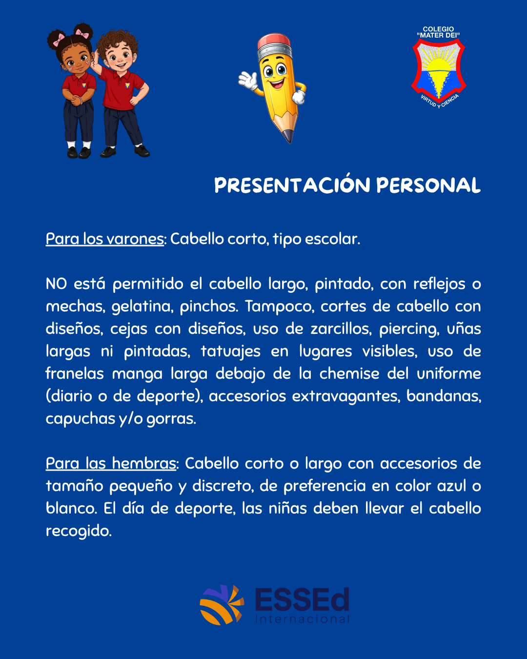 UNIFORME ESCOLAR reglamentario de Maternal y Educación Inicial